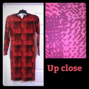 SOLD red and Black Leopard Print Dress